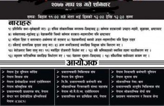 प्रतिनिधिसभा विघटन विरुद्ध कांग्रेसका शुभेच्छुक संस्थाहरूले माघ २४ गते विरोध प्रदर्शन गर्ने