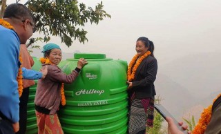 सुन्तला किसानलाई हिल ट्यांक र पाइप 