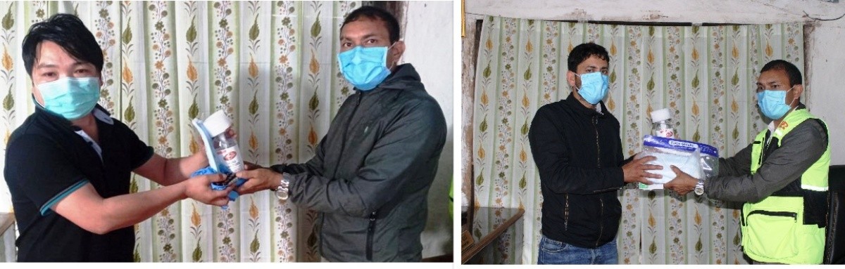 नेपाल पत्रकार महासंघ खोटाङद्वारा पत्रकारलाई स्वास्थ्य सामग्री 