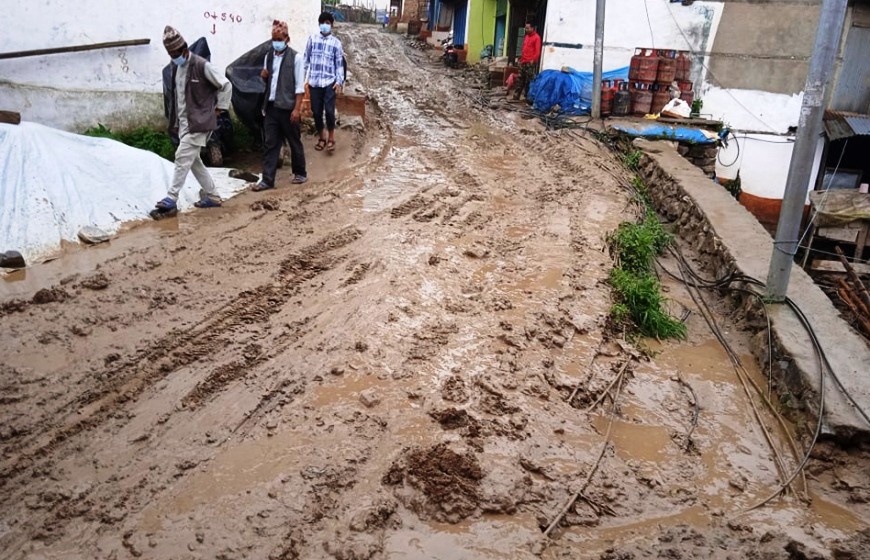 वर्षाले दिक्तेलबजार हिलाम्मे 