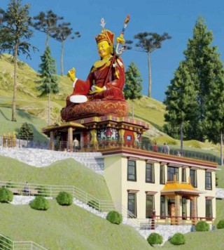 खोटाङको त्रिधार्मिकस्थल हलेसीमा पद्मसम्भवको प्रतिमा शिलान्यास