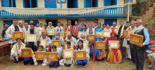 वडा कार्यालय बाम्राङद्वारा ३४ जनालाई सम्मान 