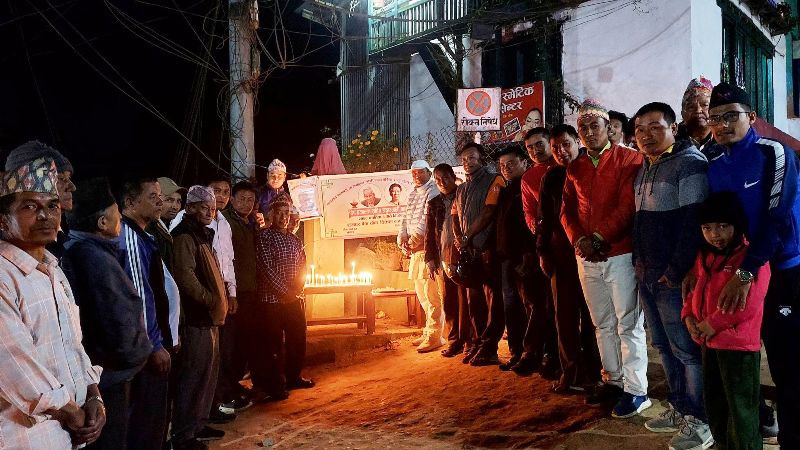 सत्यमोहन जोशी र  ओम गुरुङको सम्झनामा दीप प्रज्वलन