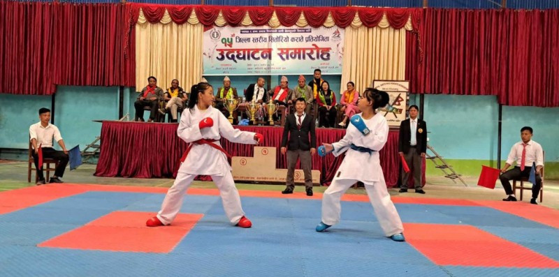 १५ औं जिल्ला स्तरीय सितोरियो कराते प्रतियोगीतामा दिक्तेल डोजो प्रथम