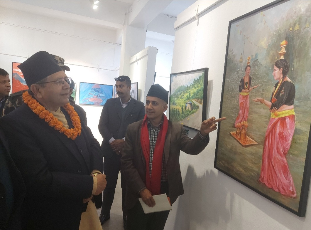 सभामुख घिमिरेले गरे मुन्दुम अन्तर्राष्ट्रिय चित्रकला प्रदर्शनीको प्रशंसा