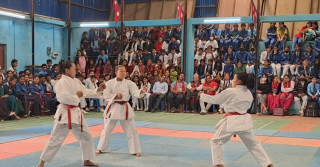 खोटाङमा राष्ट्रिय कराते प्रतियोगीता सुरु, आठ टिम प्रतिस्पर्धामा